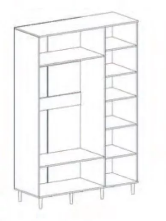 Шкаф трехдверный Денвер 