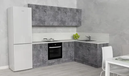 Модульная кухня АТР, цемент темный (240х180 см) 