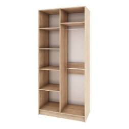 Шкаф 2-х створчатый Мадлен (дуб сонома/дуб шале мореный)   