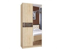 Шкаф 2-х створчатый Мадлен (дуб сонома/дуб шале мореный)   