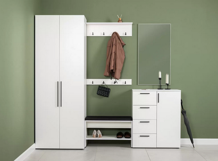 Модульная прихожая Эйр, Белый 