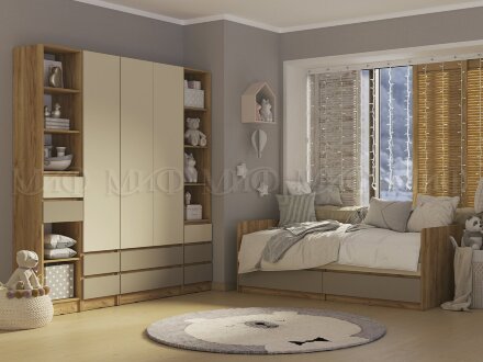 Стеллаж с ящиками Челси Color, слоновая кость 