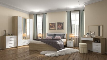 Кровать Бланка, сонома / белый 