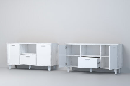 Модульная спальня ЭГО, бетон 3 