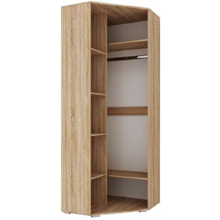 Шкаф угловой Италия, Сонома/белый глянец 